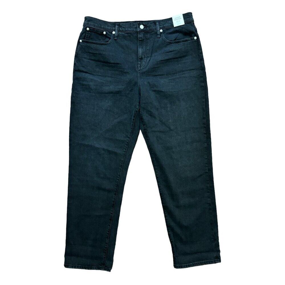 NWT J.CREW Slouchy Boyfriend Jeans in Washed Black SZ 32 TALL